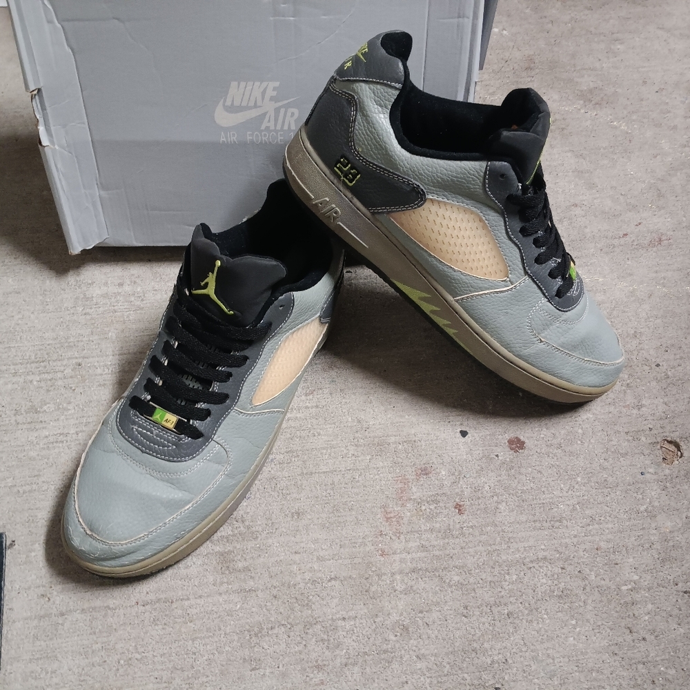 Rare Vintage Nike Air Jordan Force 5 Retro Low Green Bean Men 13